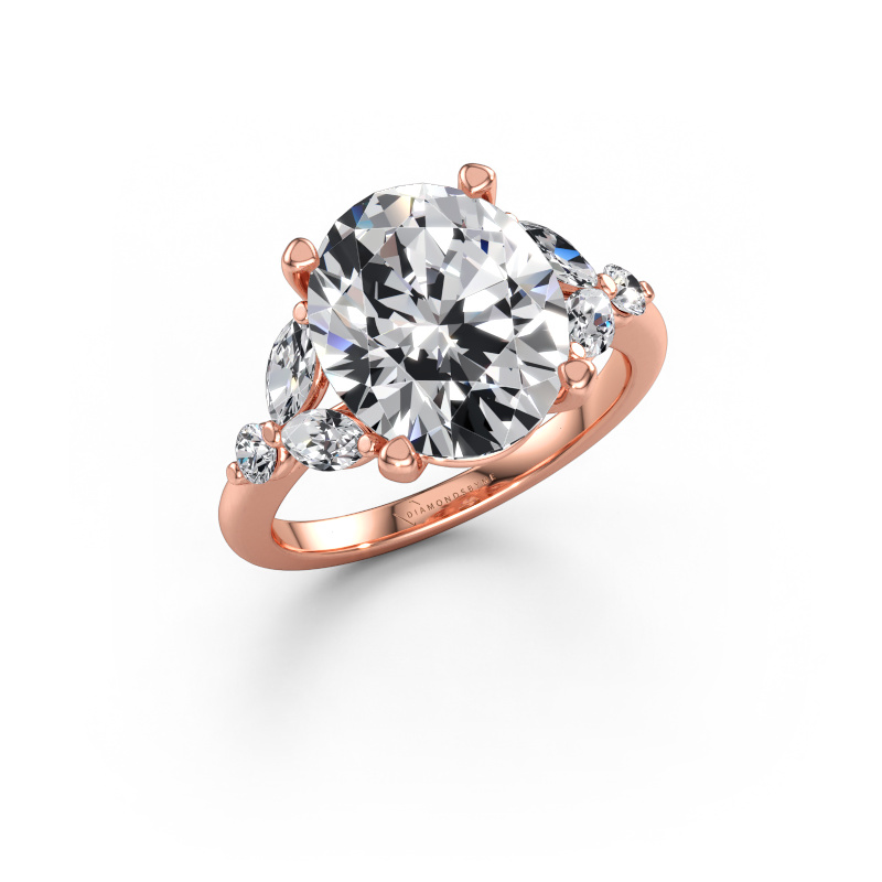 Immagine di Anello di fidanzamento Megan OVL 585 oro rosa Diamante lab grown 5.730 crt