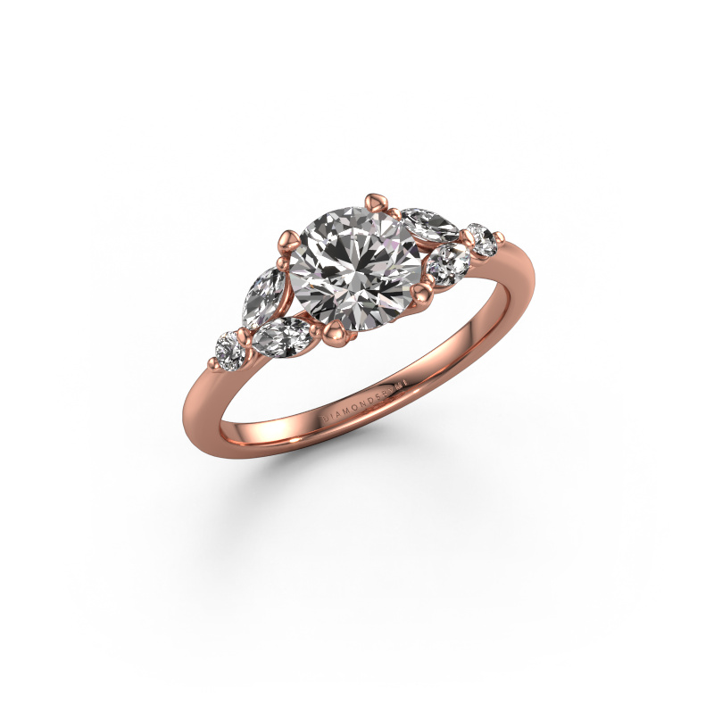 Afbeelding van Verlovingsring Megan RND 585 rosé goud Diamant 1.46 crt
