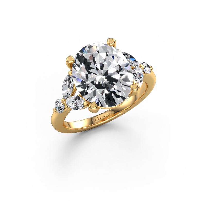 Image of Engagement ring Megan OVL 585 gold Lab grown diamond 5.730 crt