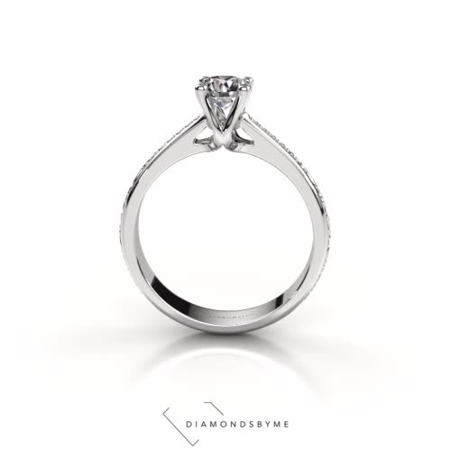 Afbeelding van Verlovingsring Mei 585 witgoud Diamant 0.549 crt