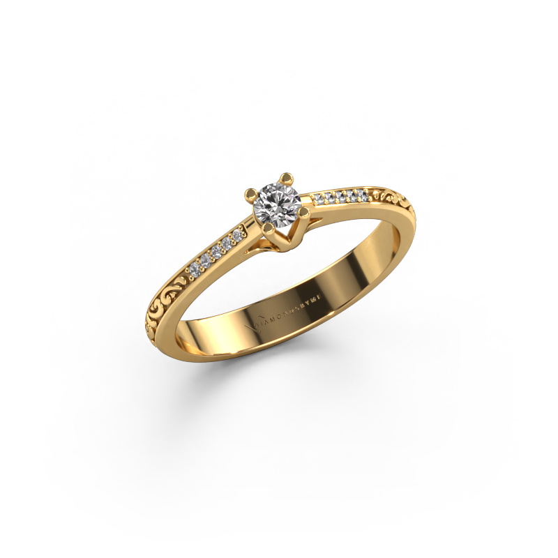 Image of Engagement ring Mei 585 gold Diamond 0.134 crt