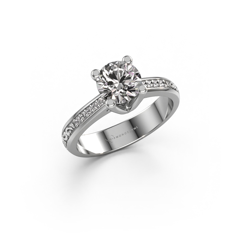 Image de Bague de fiançailles Mei 950 platine Diamant 1.049 crt