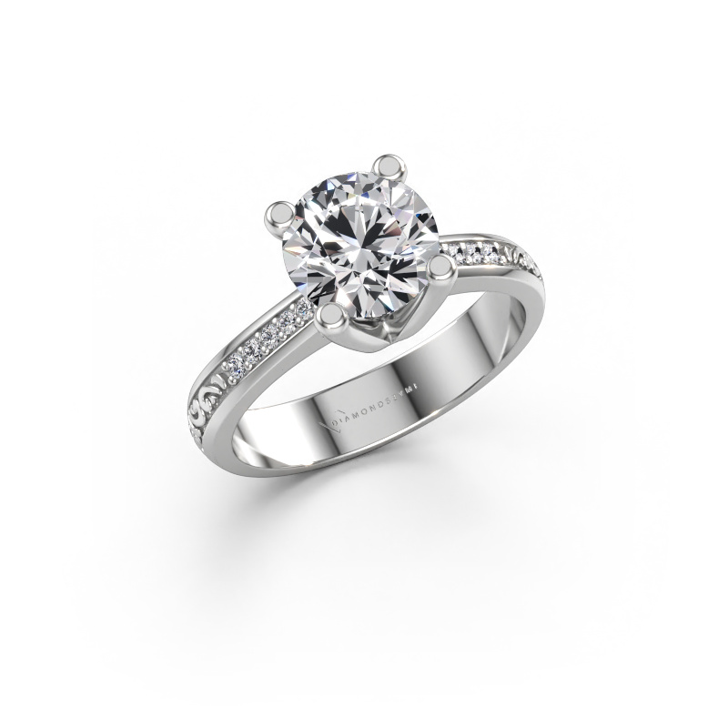 Immagine di Anello di fidanzamento Mei 585 oro bianco Diamante 1.577 crt