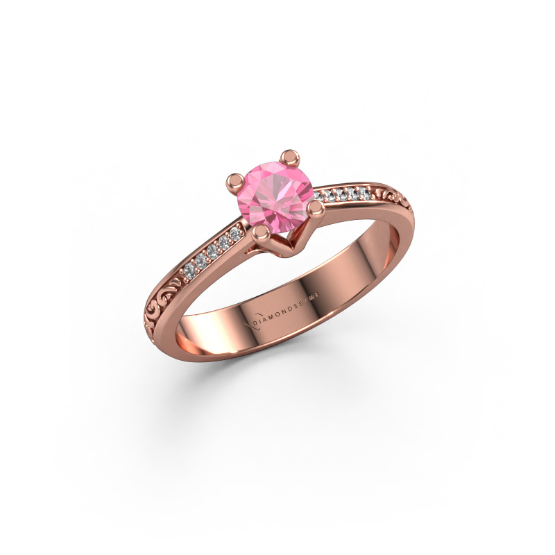 Bild von Verlobungsring Mei 585 Roségold Pink Saphir 4.7 mm