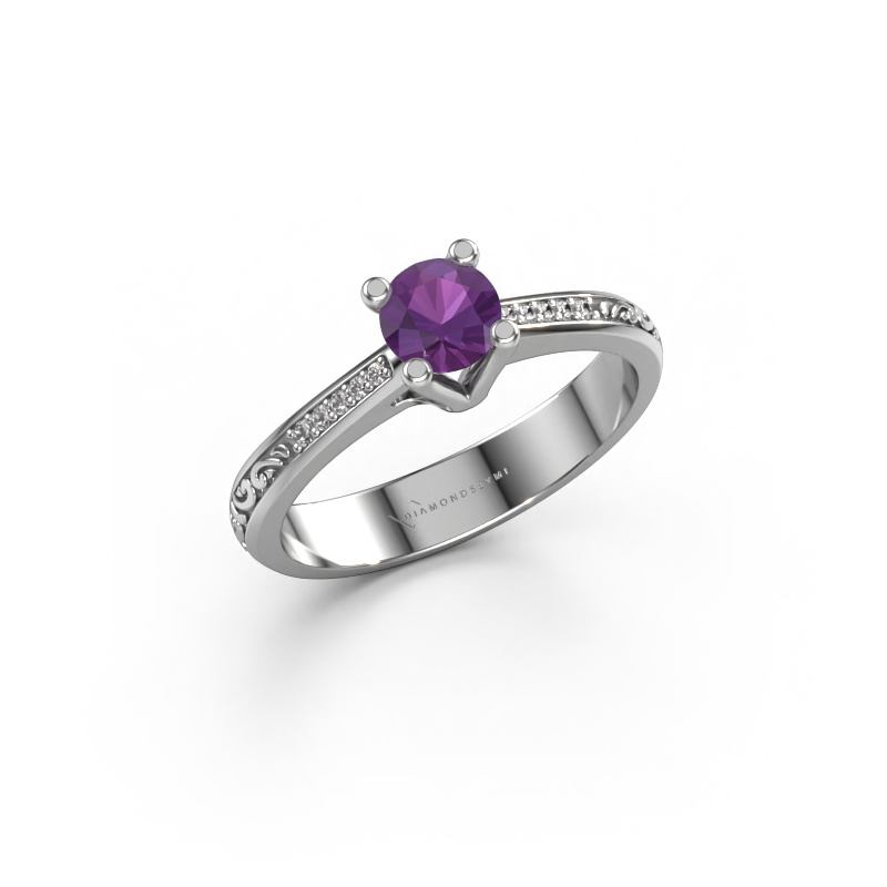 Bild von Verlobungsring Mei 950 Platin Amethyst 4.7 mm