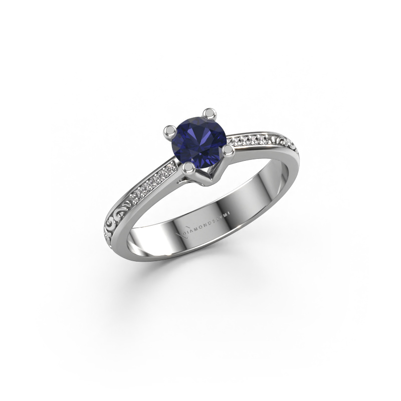 Image of Engagement ring Mei 950 platinum Sapphire 4.7 mm