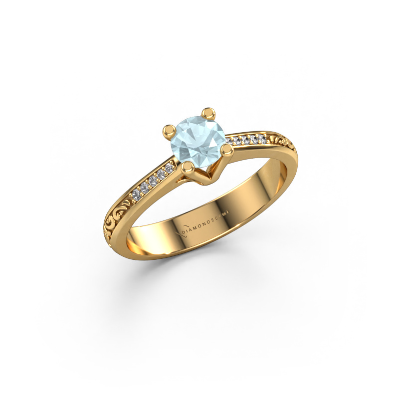 Bild von Verlobungsring Mei 585 Gold Aquamarin 4.7 mm