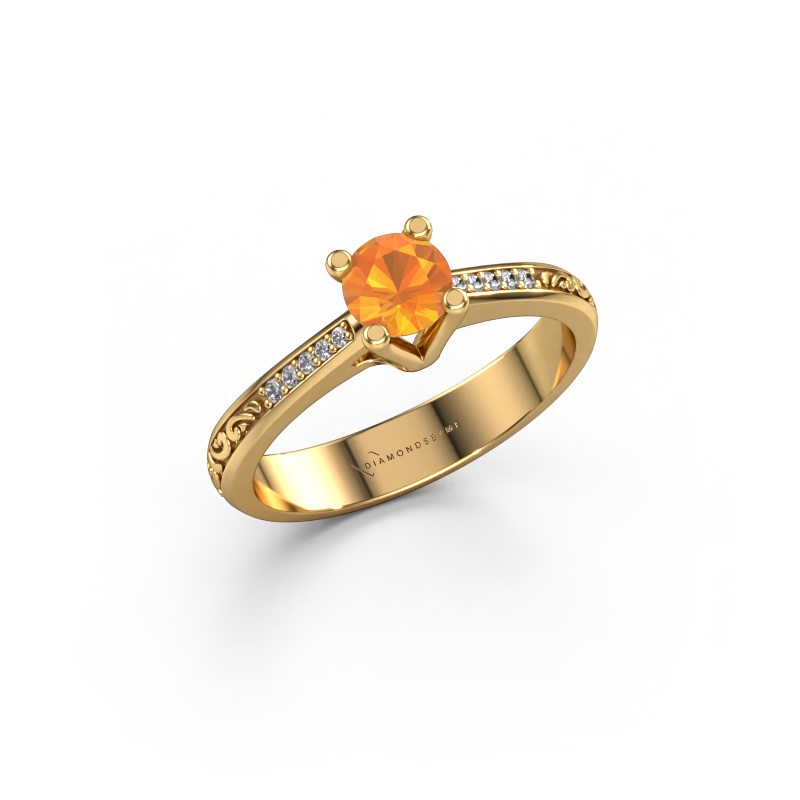 Image of Engagement ring Mei 585 gold Citrin 4.7 mm
