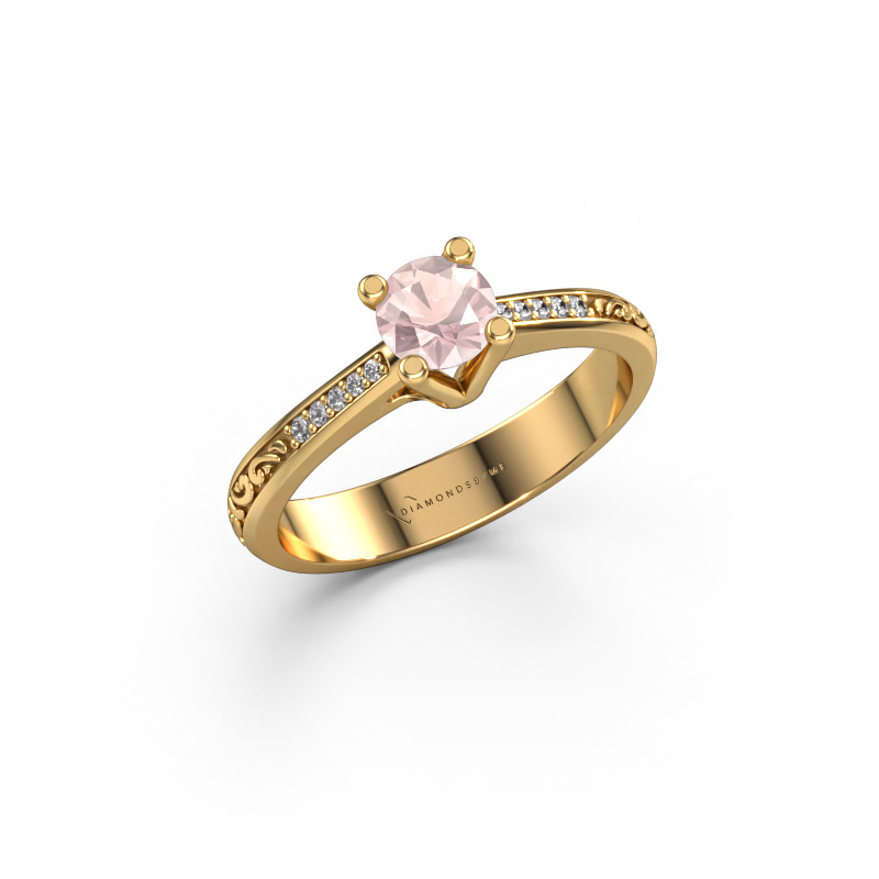 Bild von Verlobungsring Mei 585 Gold Morganit Champagner 4.7 mm