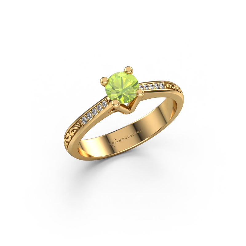 Image de Bague de fiançailles Mei 585 or jaune Péridot 4.7 mm