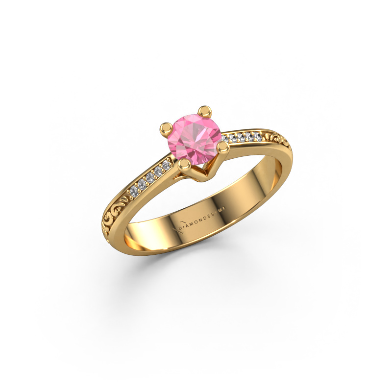 Bild von Verlobungsring Mei 585 Gold Pink Saphir 4.7 mm