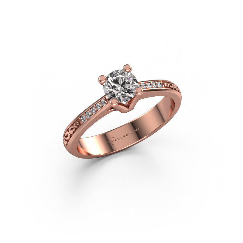 Image de Bague de fiançailles Mei 585 or rose Diamant 0.549 crt
