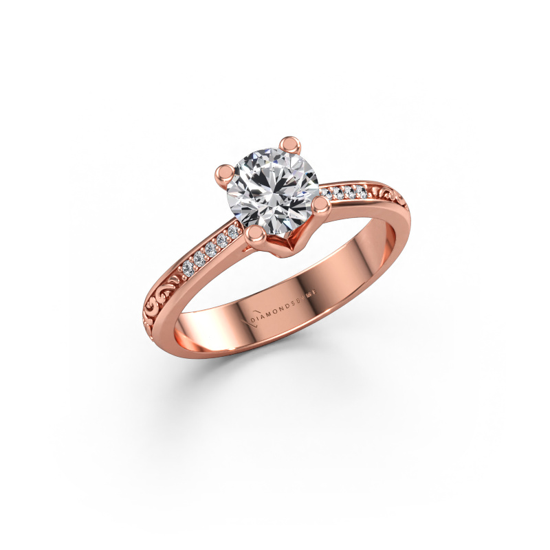 Bild av Förlovningsring Mei 585 roséguld Diamant 0.749 crt