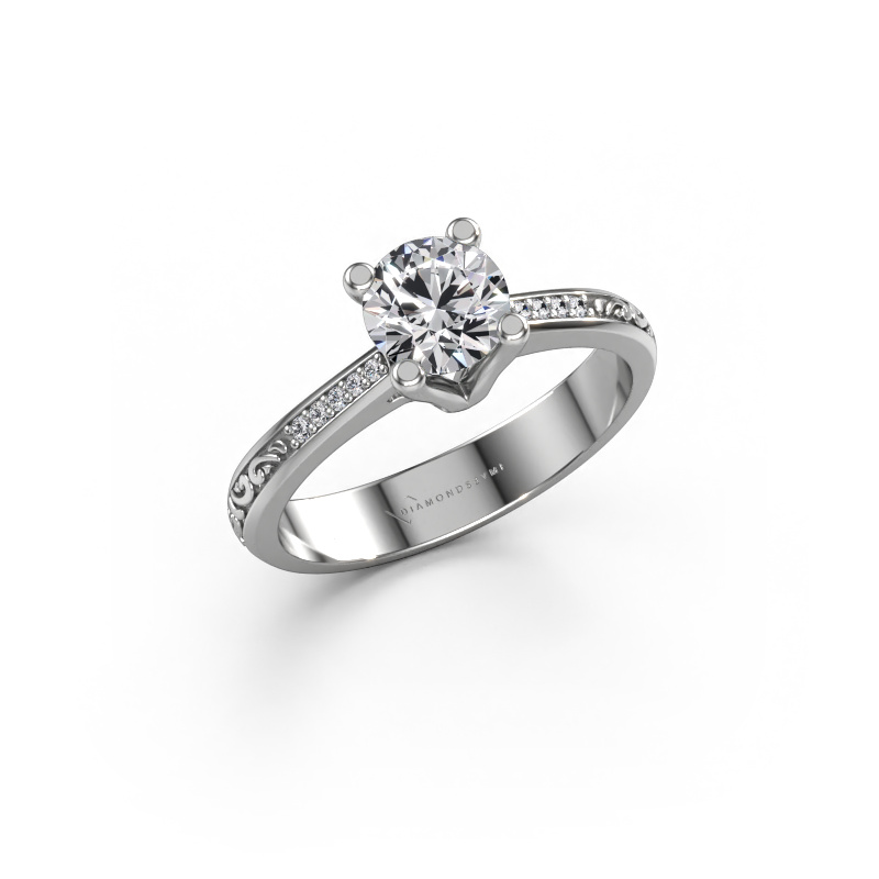 Image de Bague de fiançailles Mei 585 or blanc Diamant 0.749 crt