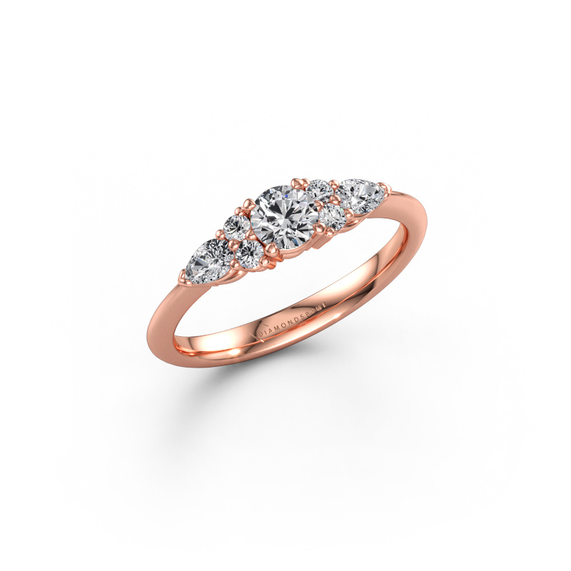 Bild av Förlovningsring Melani RND 585 roséguld Labbodlad diamant 0.76 crt