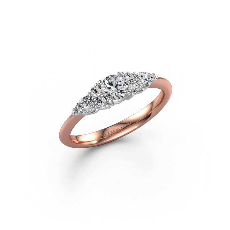 Bild von Verlobungsring Melani RND 585 Roségold Diamant 0.76 crt