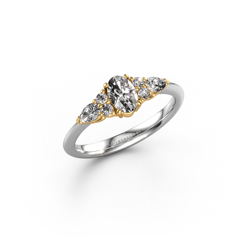 Bild von Verlobungsring Melani OVL 585 Weißgold Diamant 0.86 crt