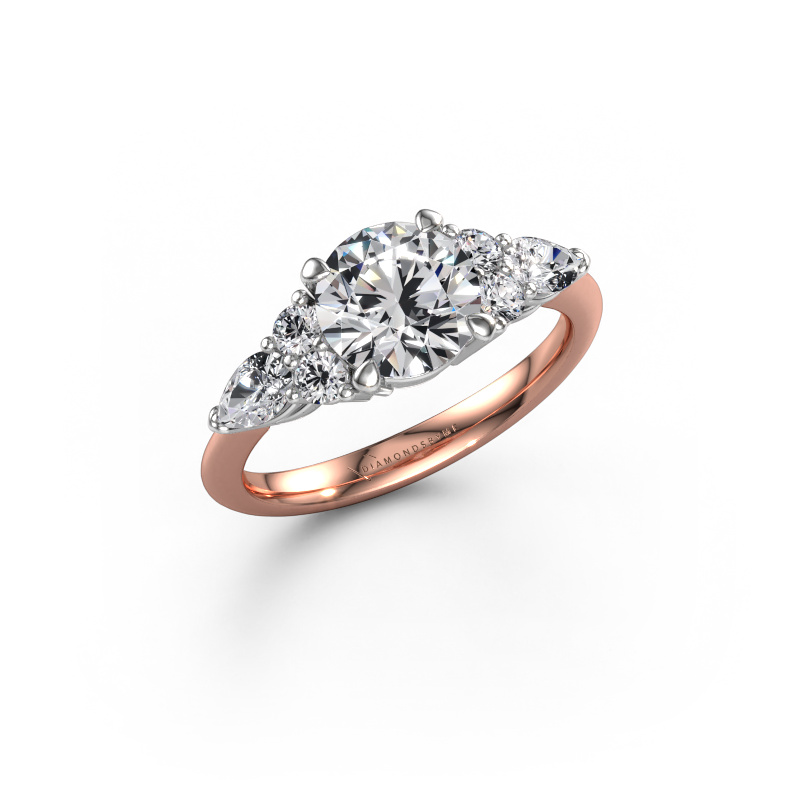 Bild von Verlobungsring Melani RND 585 Roségold Diamant 2.14 crt