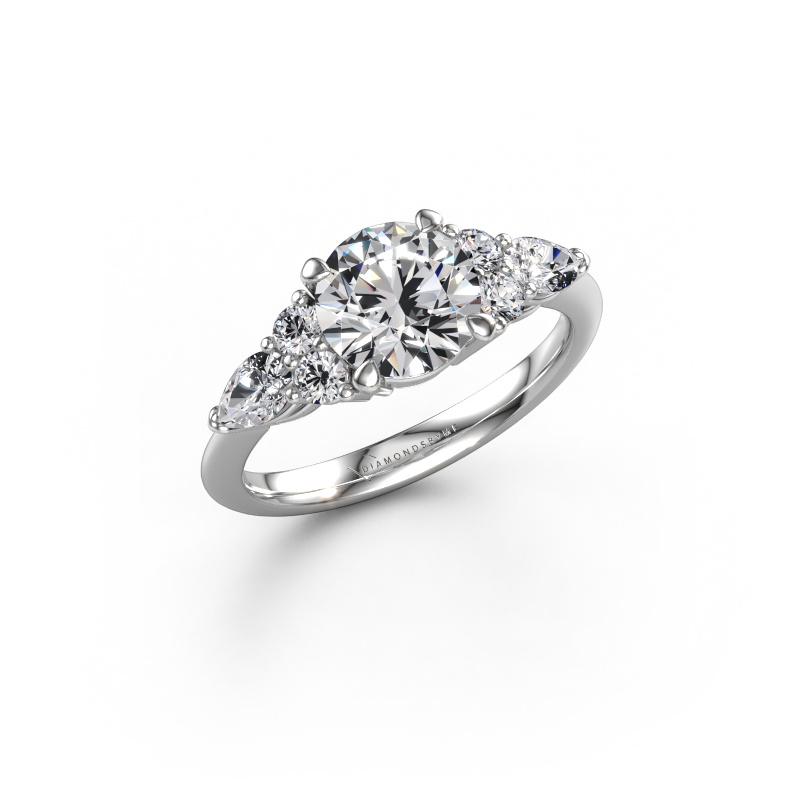 Bild von Verlobungsring Melani RND 950 Platin Diamant 2.14 crt