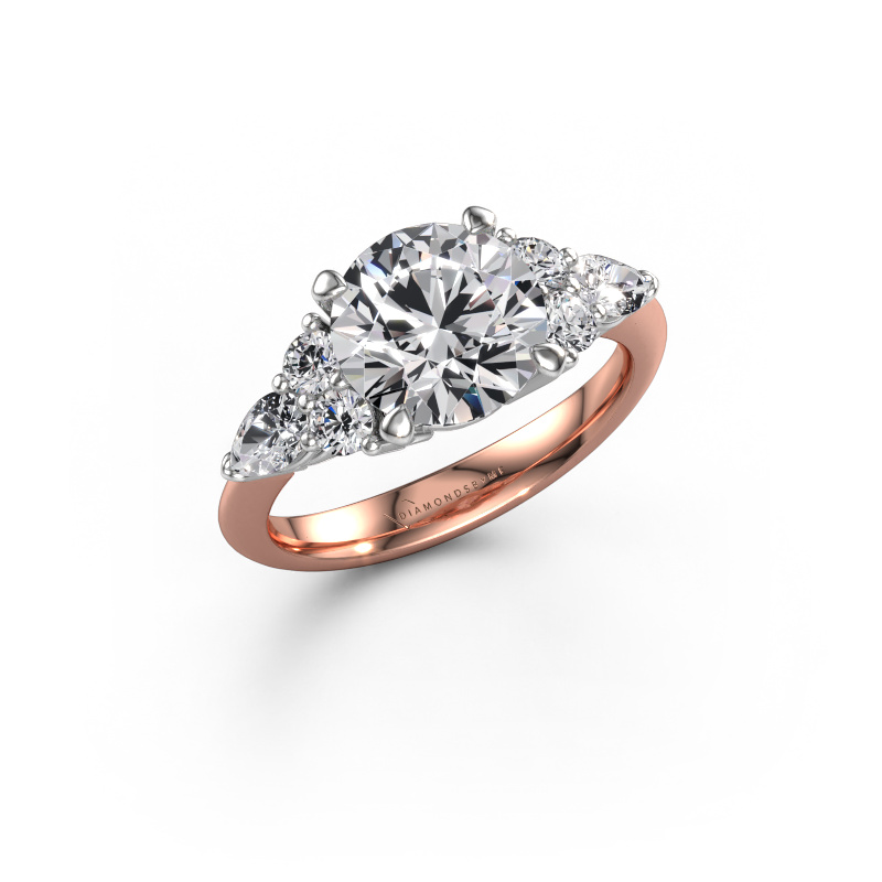 Bild von Verlobungsring Melani RND 585 Roségold Diamant 3.32 crt