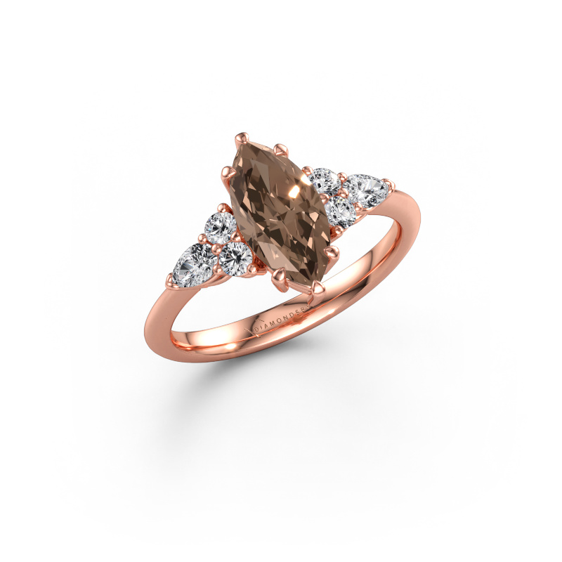 Image of Engagement ring Melani MRQ 585 rose gold Brown diamond 1.79 crt