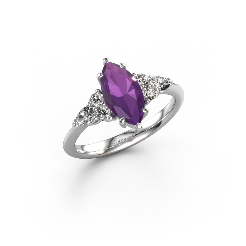 Image of Engagement ring Melani MRQ 950 platinum Amethyst 11x5.5 mm