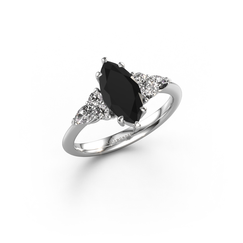 Bild von Verlobungsring Melani MRQ 950 Platin Schwarz Diamant 2.04 crt
