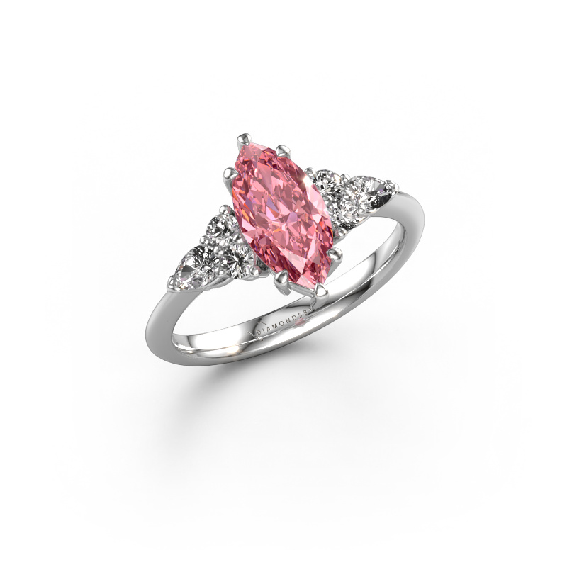 Bild von Verlobungsring Melani MRQ 950 Platin Rosa Labordiamant 11x5.5 mm