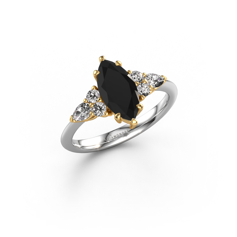 Bild von Verlobungsring Melani MRQ 585 Weißgold Schwarz Diamant 2.04 crt