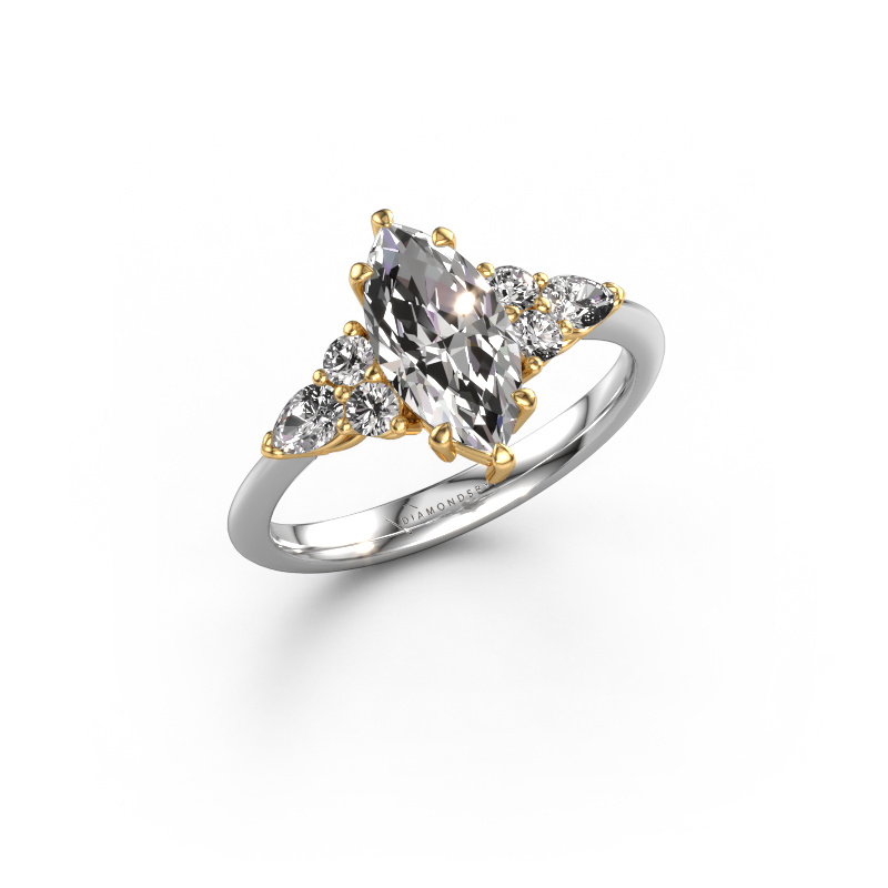 Bild von Verlobungsring Melani MRQ 585 Weißgold Custom diamant 11x5.5 mm