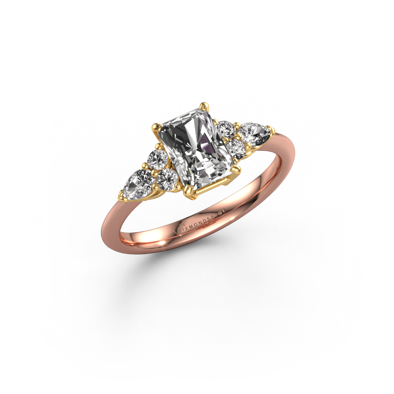Image de Bague de fiançailles Melani RAD 585 or rose Diamant 1.48 crt