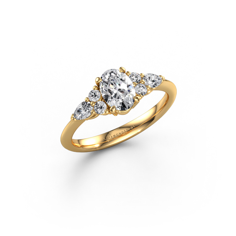 Image of Engagement ring Melani OVL 585 gold Diamond 1.18 crt