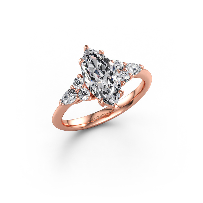 Immagine di Anello di fidanzamento Melani MRQ 585 oro rosa Diamante lab grown 2.72 crt