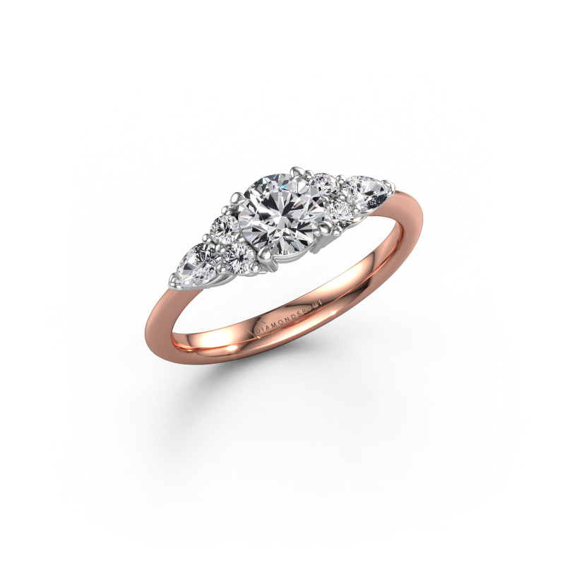 Image of Engagement ring Melani RND 585 rose gold Lab-grown diamond 1.08 crt