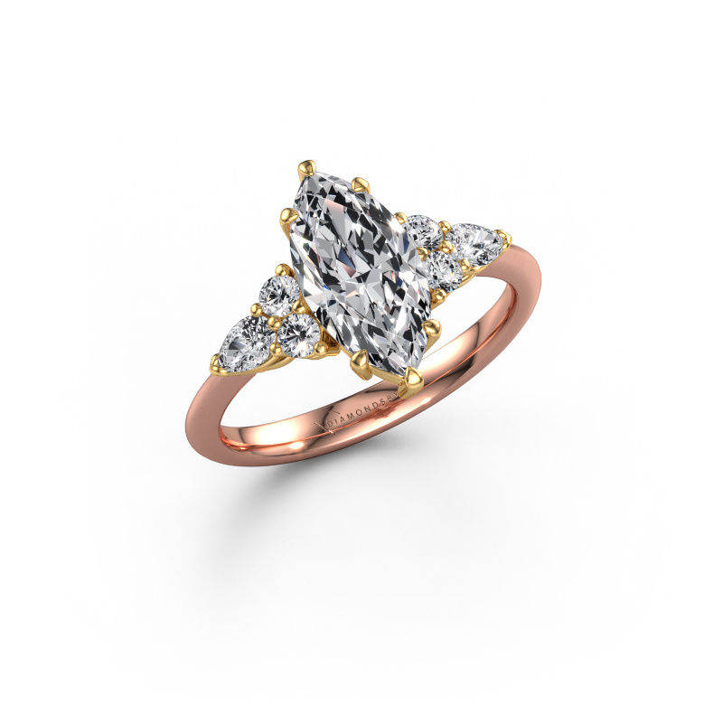 Image de Bague de fiançailles Melani MRQ 585 or rose Diamant 2.72 crt