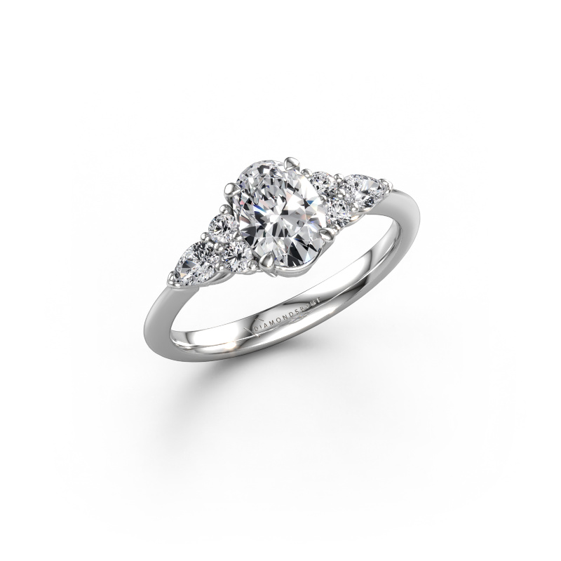Image of Engagement ring Melani OVL 950 platinum Diamond 1.28 crt