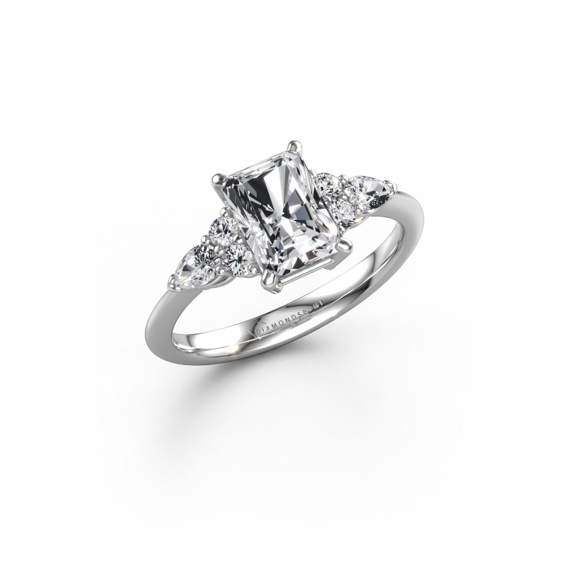 Image de Bague de fiançailles Melani RAD 950 platine Diamant synthétique 1.98 crt