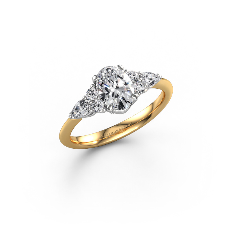 Image of Engagement ring Melani OVL 585 gold Diamond 1.28 crt