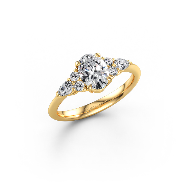Immagine di Anello di fidanzamento Melani OVL 585 oro Diamante lab grown 1.28 crt