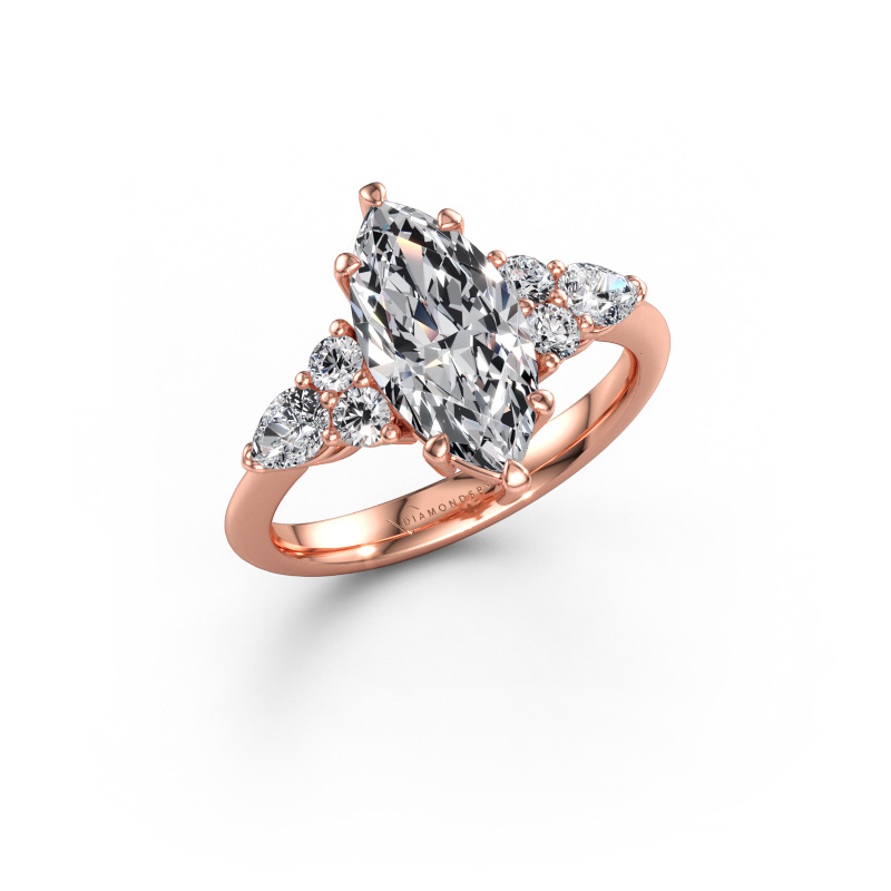 Bild av Förlovningsring Melani MRQ 585 roséguld Labbodlad diamant 3.22 crt
