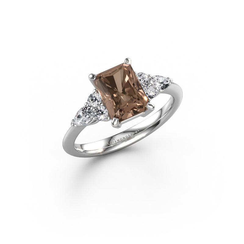 Image of Engagement ring Melani RAD 950 platinum Brown diamond 2.29 crt