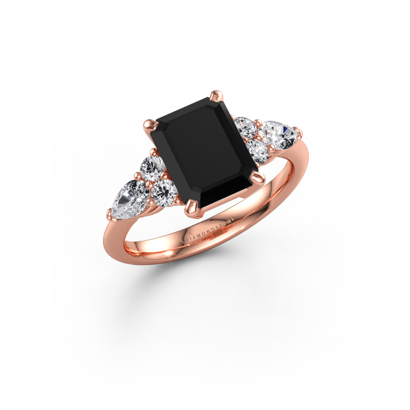 Immagine di Anello di promessa Melani EME 585 oro rosa Diamante nero 3.72 crt