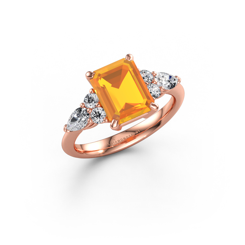 Bild av Löftesring Melani EME 585 roséguld Citrin 9x7 mm