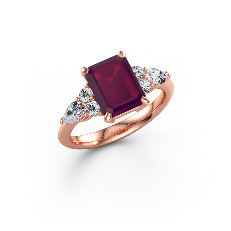 Bild av Löftesring Melani EME 585 roséguld Rodolit 9x7 mm