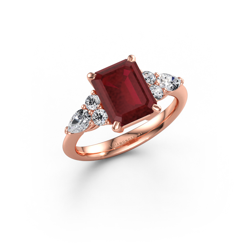 Bild av Löftesring Melani EME 585 roséguld Rubin 9x7 mm