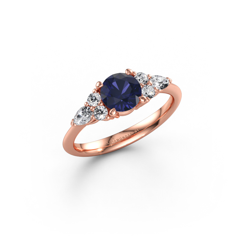 Bild av Förlovningsring Melani RND 585 roséguld Safir 6 mm
