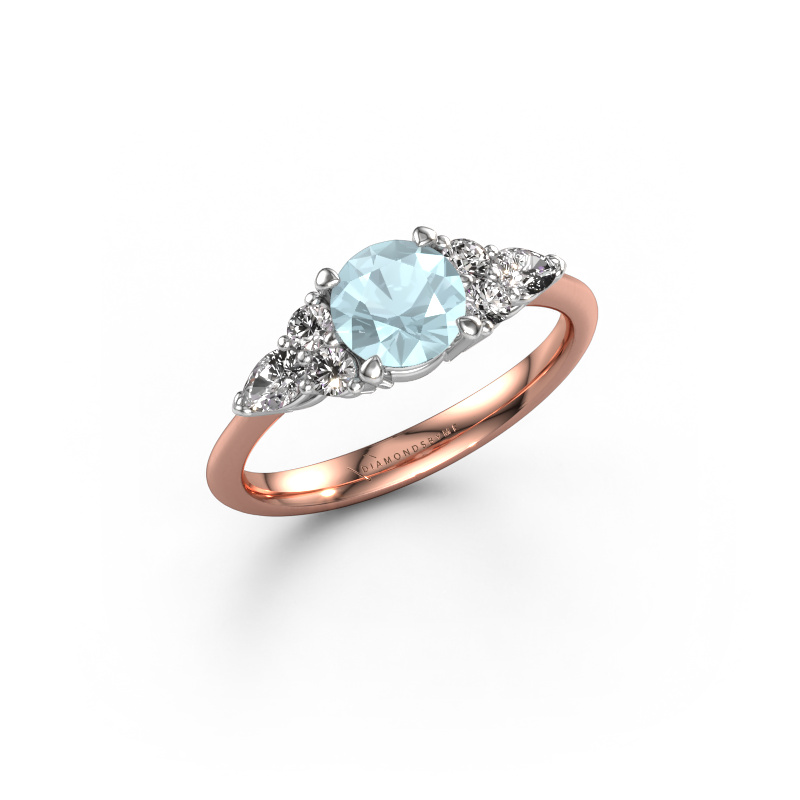 Image of Engagement ring Melani RND 585 rose gold Aquamarine 6 mm