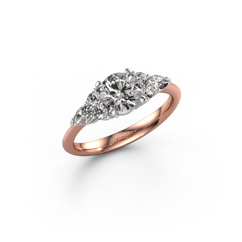 Image of Engagement ring Melani RND 585 rose gold Lab grown diamond 1.340 crt