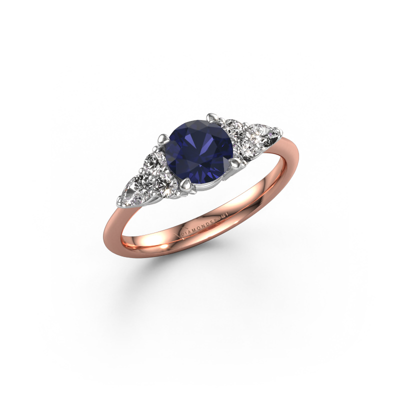 Image of Engagement ring Melani RND 585 rose gold Sapphire 6 mm