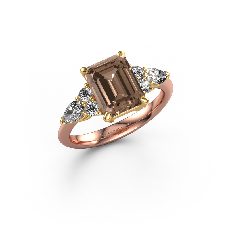Image of Promise ring Melani EME 585 rose gold Brown diamond 3.22 crt